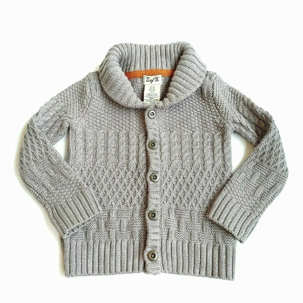 E&M Cable Knit Cardigan 2T